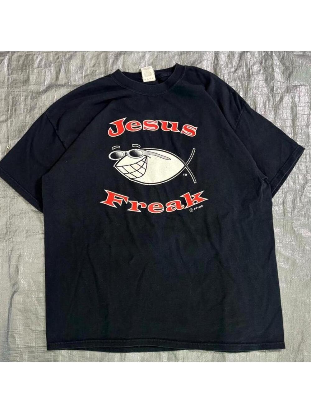 90s Jesus Freak Tee white fish tee